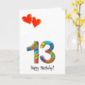 **13.** GEBURTSTAG FÜR SPEZIAL *NEUES TEENAGER* KARTE (Gelbe Blume)