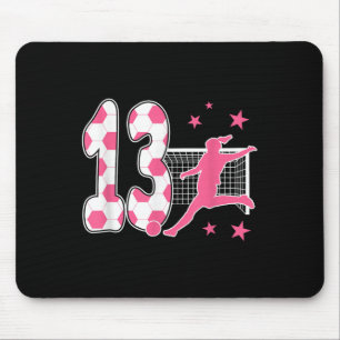 13. Geburtstag Fußball Fan 13. Fußball Thema Mousepad