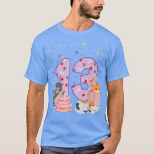 13. Geburtstag Girl niedlich Cat Outfit 13 Jahre a T-Shirt