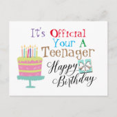 13 Geburtstag glücklich Postkarte (Vorderseite)