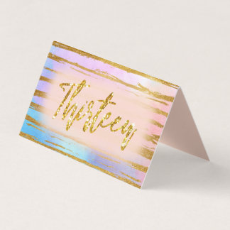 13. Geburtstag Gold Glitzer Lolly Fvor Bag Visitenkarten