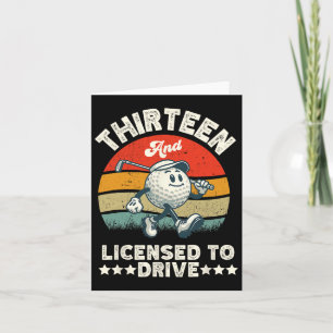 13. Geburtstag Golf Boys Geburtstag Par T-Shirt 13 Karte