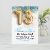 13. Geburtstag: Gradient Invitation Einladung (Stehend Vorderseite)