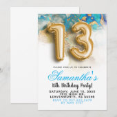 13. Geburtstag: Gradient Invitation Einladung (Vorne/Hinten)