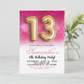 13. Geburtstag: Gradient Invitation Einladung (Stehend Vorderseite)