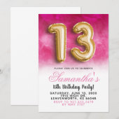 13. Geburtstag: Gradient Invitation Einladung (Vorne/Hinten)
