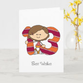 13. Geburtstag - Gruß-Karte - Mädchen Karte (Gelbe Blume)