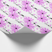 13. Geburtstag, helle rosa Blumen, Geschenkpapier (Ecke)