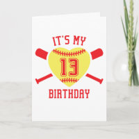 13. Geburtstag Herzstück Softball Geburtstag