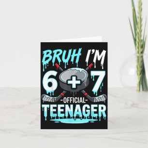 13. Geburtstag Hockey-Bruder 6 Plus 7 Drip 13 Jahr Karte