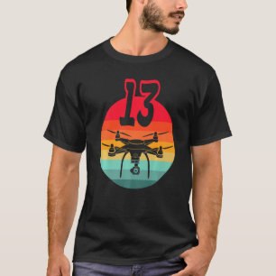 13. Geburtstag I Retro Remote Kontrolle Drohnen mi T-Shirt