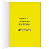 13. Geburtstag individuelle Name Gelb-Pixel-Gamer (Innen (Rechts))