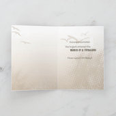 13. Geburtstag Junge Beige Vögel Karte (Innenseite)