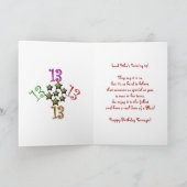 13. Geburtstag (Juwelen) Karte (Innenseite)