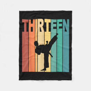 13. Geburtstag Karate Taekwondo Thema 13 Jahre alt Fleecedecke