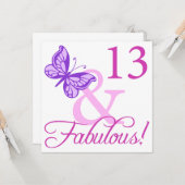 13. Geburtstag Karte (Vorderseite/Rückseite Beispiel)