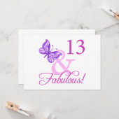 13. Geburtstag Karte (Vorderseite/Rückseite Beispiel)