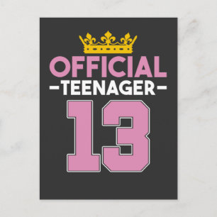 13. Geburtstag Mädchen Prinzessin Offizieller Teen Postkarte