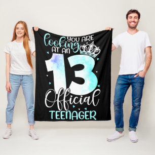 13. Geburtstag Mädchen Süß Offiziell Teenager Gebu Fleecedecke