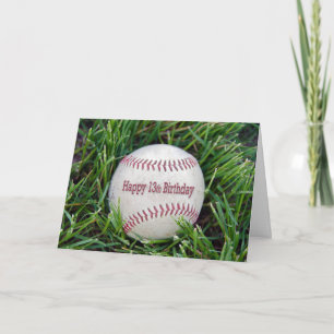 13. Geburtstag mit Baseball Karte