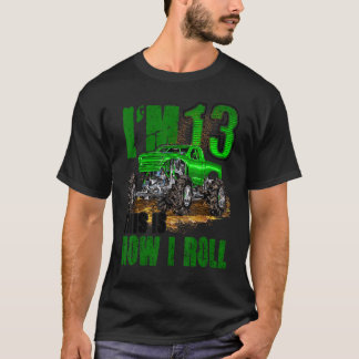 13. Geburtstag Monster Truck für Jungen und Mädche T-Shirt
