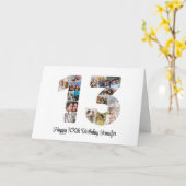 13. Geburtstag Nr. 13 Custom Foto Collage Karte (Gelbe Blume)