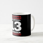 13. Geburtstag offiziell 13-jähriger Teenager Kaffeetasse (VorderseiteRechts)