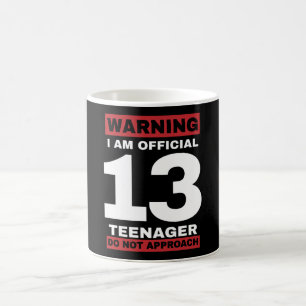 13. Geburtstag offiziell 13-jähriger Teenager Kaffeetasse