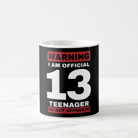 13. Geburtstag offiziell 13-jähriger Teenager Kaffeetasse (Mittel)