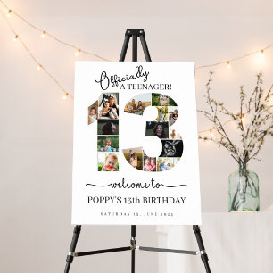 13. Geburtstag offiziell ein Teenager Fotocollage Poster