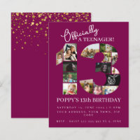 13. Geburtstag offiziell eine Teenager-Foto-Collag