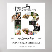 13. Geburtstag offiziell eine Teenager-Foto-Collag