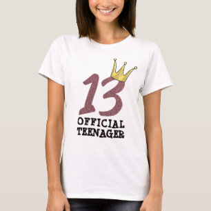 13. Geburtstag Offiziell Teenager Girl Crown T-Shirt