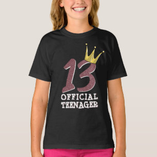 13. Geburtstag Offiziell Teenager Teen Girl Crown T-Shirt
