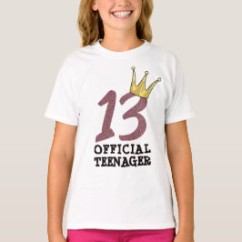 13. Geburtstag Offiziell Teenager Teen Girl Crown T-Shirt