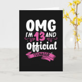 13. Geburtstag Offizielle Teenagermädchen Karte (Gelbe Blume)