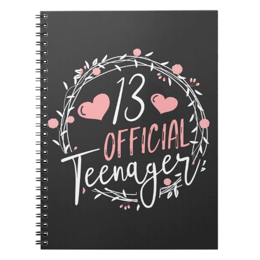 13. Geburtstag Offizieller Teenager 13 Jahre alt M Notizblock (Vorderseite)