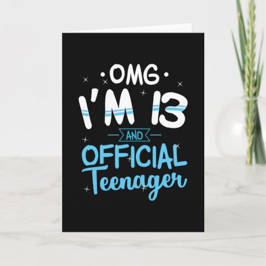 13. Geburtstag Offizieller Teenager-Geschenk Karte (Vorderseite)