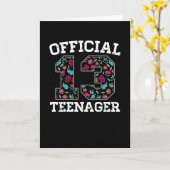 13. Geburtstag Offizieller Teenager Karte (Gelbe Blume)