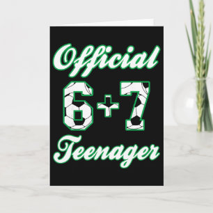 13. Geburtstag Offizieller Teenager Lustiger Fußba Karte