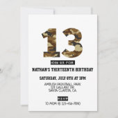 13. Geburtstag, Party, Armee, dreizehn, Geburtstag (Vorderseite)