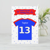 13. Geburtstag personalisierte Party Einladung (Stehend Vorderseite)