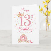 13. Geburtstag Prinzessin Karte (Gelbe Blume)