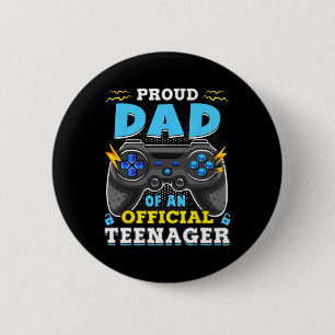 13. Geburtstag Proud Vater Offiziell Teenager Vide Button