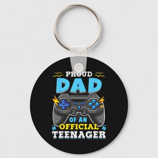 13. Geburtstag Proud Vater Offiziell Teenager Vide Schlüsselanhänger (Vorderseite)