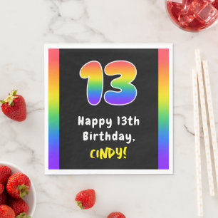 13. Geburtstag: Rainbow Spectrum # 13, Individuell Serviette