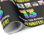 13. Geburtstag: Regenbogen "13"; benutzerdefiniert Geschenkpapier (Rolleneckpunkt)