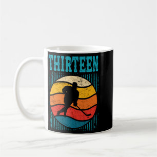 13. Geburtstag Retro Eishockey 13 Jahre alter Jung Kaffeetasse