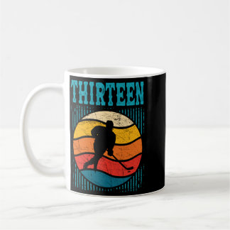 13. Geburtstag Retro Eishockey 13 Jahre alter Jung Kaffeetasse