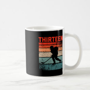 13. Geburtstag Retro Eishockey 13 Jahre alter Jung Kaffeetasse